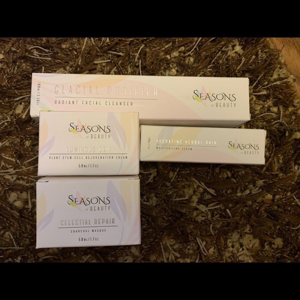 Seasons of beauty skincare products. Organic.